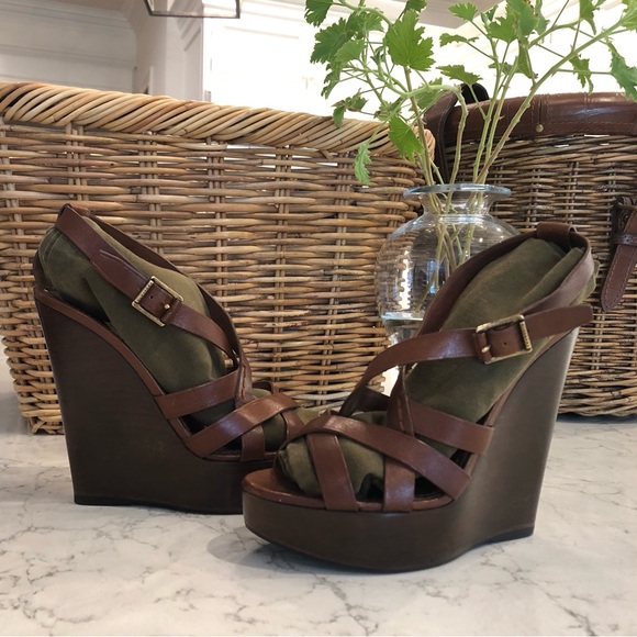 Burberry Delaney Platform Sandals size 37.5 - Picture 1 of 7
